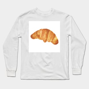 croissant on white Long Sleeve T-Shirt